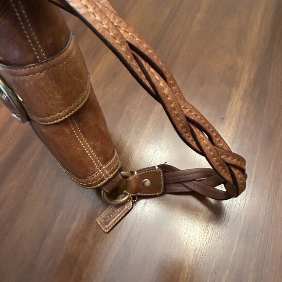 Vintage Coach 10317 Soho Buckle Braided Leather Mini Shoulder Bag Brown - Picture 16 of 16